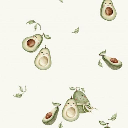 AGUACATES FELICES PEQUEÑOS CREMA     (  EN 10 TEJIJDOS DISTINTOS )  [0]