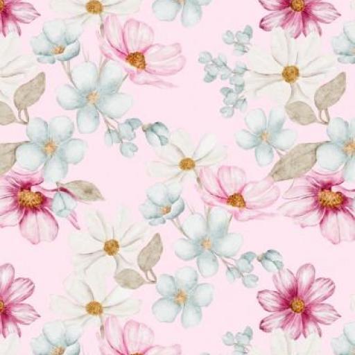 FLORES DE PRIMAVERA ROSA CLARO    ( EN 10 TEJIDOS DISTINTOS )  [0]
