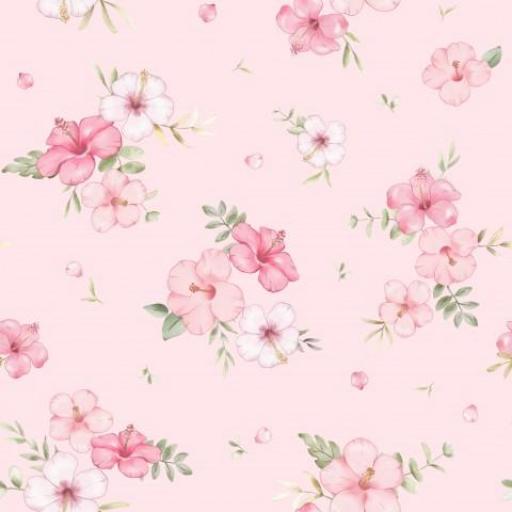   FLORES ROMÁNTICAS ROSA RUBOR    ( EN 10 TEJIJDOS DISTINTOS ) 