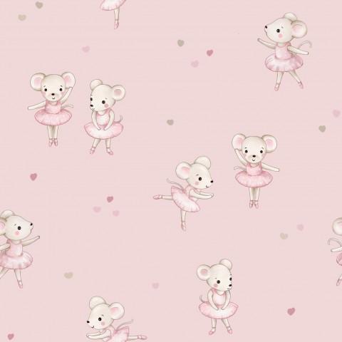 PEQUEÑAS BAILARINAS ROSA BLUSH dibujo 3 cm aprox ( EN 10 TEJIDOS DISTINTOS )