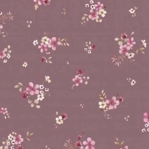 PEQUEÑAS FLORES MALVA      ( EN 10 TEJIDOS DISTINTOS )  [0]