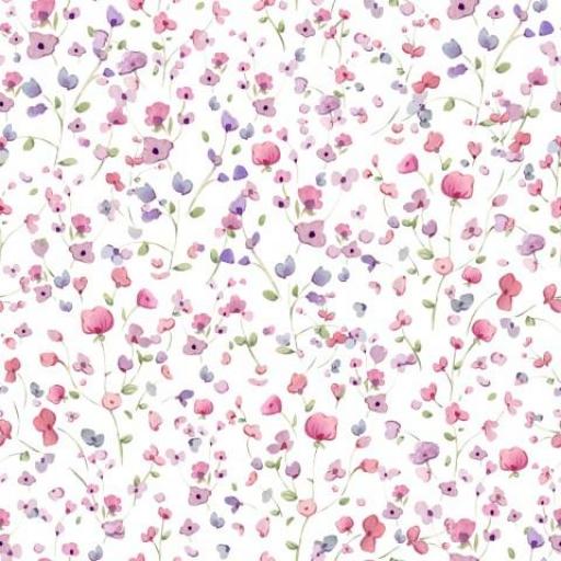 FLORAL PARMA BLANCO      (  en 10 tejidos distintos ) 