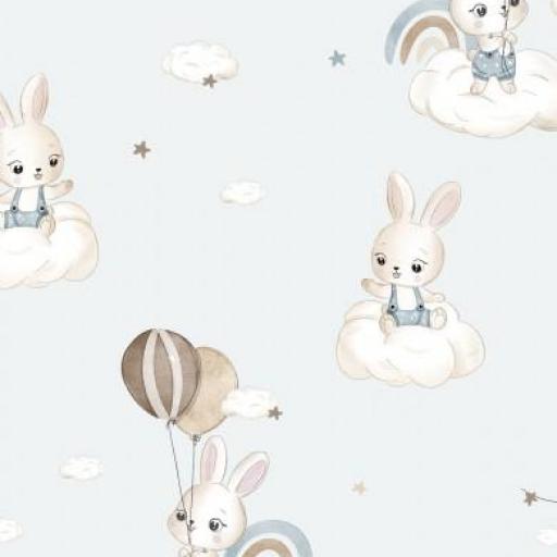 CONEJITOS EN LAS NUBES AZUL 