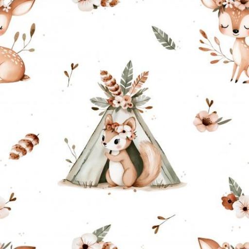 CIERVOS Y ARDILLAS BOHO        (  en 10 tejidos distintos ) 
