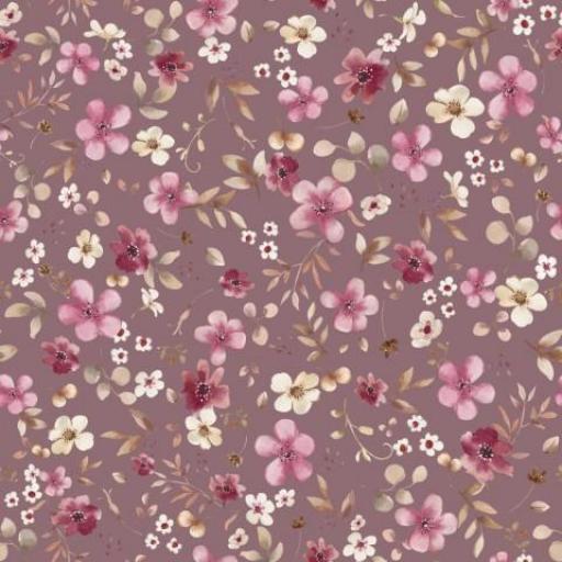 FLORES MALVA PEQUEÑAS     (  en 10 tejidos distintos ) 