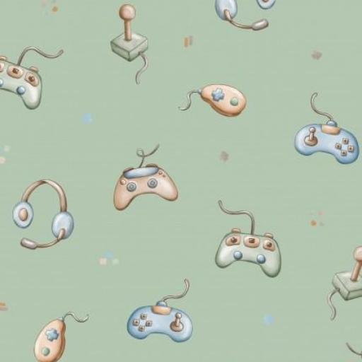 VIDEOJUEGOS VERDE      ( EN 10 TEJIDOS DISTINTOS )  [0]