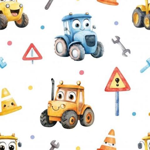 TRACTORES DIVERTIDOS BLANCO     ( EN 10 DISTINTOS )  [0]