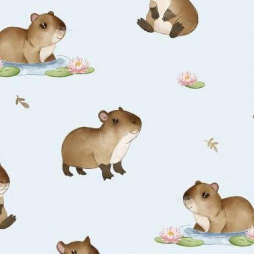 CAPIBARA AZUL  por encargo en distintos tejidos)