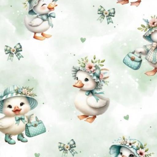 PATITOS CON BOLSO  ( EN 10 TEJIDOS DISTINTOS )