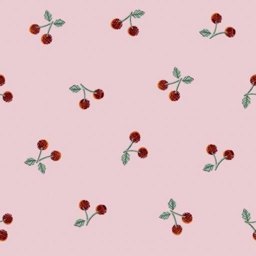 MINI CEREZAS MAGENTA /ROSA    (  en 10 tejidos distintos ) 