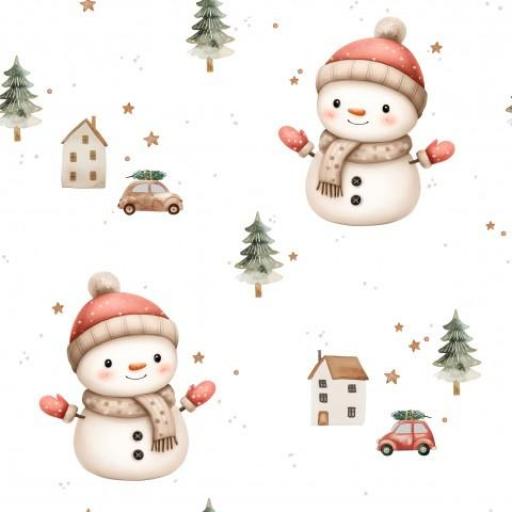 MUÑECO DE NIEVE  NAVIDAD     ( EN 10 TEJIDOS DISTINTOS )  [0]