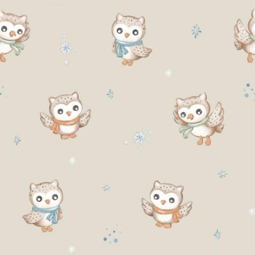 BÚHO DE INVIERNO BEIG      ( EN 10 TEJIDOS DISTINTOS ) [0]