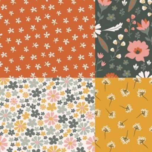 FANTASÍA DE PATCHWORK TIERRAS/VERDES      ( EN 10 TEJIDOS DISTINTOS )  [0]
