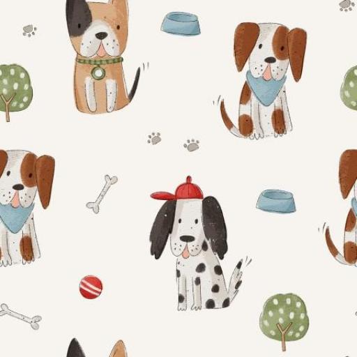 PERROS LINDOS CREMA     ( EN 10 TEJIDOS DISTINTOS )  [0]