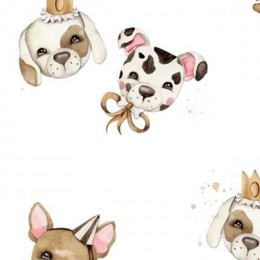 CARROCHOS DE PERROS RETRO BLANCO      ( EN 10 TEJIDOS DISTINTOS )  [0]