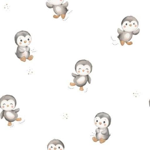 PINGÜINO DE PELUCHE BLANCO     ( EN 10 TEJIDOS DISTINTOS ) 