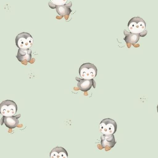PINGÜINO DE PELUCHE MENTA     ( EN 10 TEJIDOS DISTINTOS )  [0]