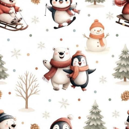 FIESTA DE NAVIDAD BLANCO ROTO    ( EN  10 TEJIDOS DISTINTOS) [0]