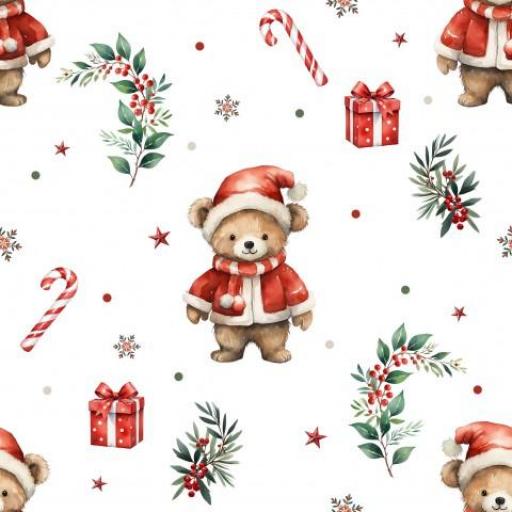 OSO DE NAVIDAD    ( EN 10 TEJIDOS DISTINTOS )  [0]