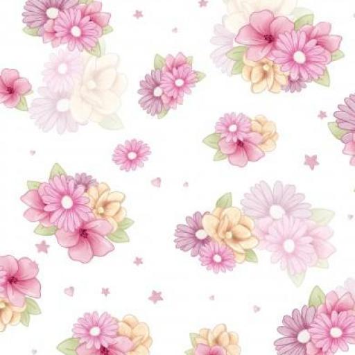 FLORES CARAMELO ROSA      ( EN 10 TEJIDOS DISTINTOS )  [0]
