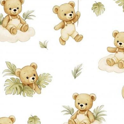 OSITO TROPICAL BLANCO ( EN 10 TEJIDOS DISTINTOS )