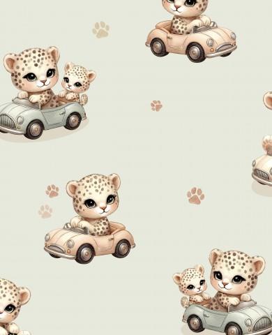 LEOPARDO PILOTO DE CARRERAS VERDE SUAVE ( EN 10 TEJIDOS DISTINTOS )