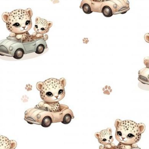 LEOPARDO PILOTO DE CARRERAS   ( EN 10 TEJIDOS DISTINTOS )  [0]