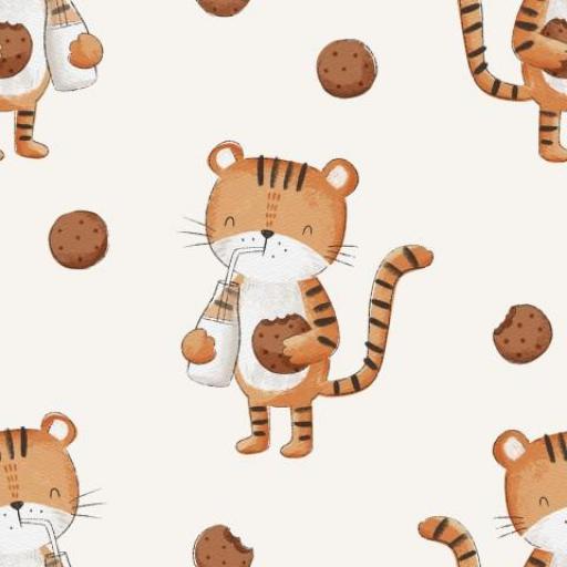 TIGRES CON LECHE Y GALLETAS   ( EN 10 TEJIDOS DISTINTOS )  [0]