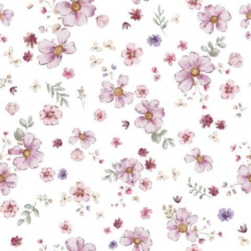 FLORES TULA BLANCO    ( EN 10 TEJIDOS DISTINTOS ) 