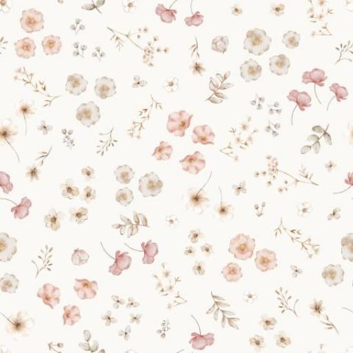 PEQUEÑAS FLORES CAMPESTRES BLANCO ROTO          ( EN 10 TEJIDOS DISTINTOS ) 