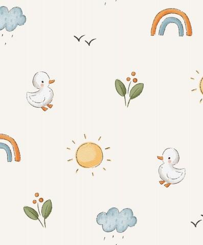 PEQUEÑOS PATOS DE PRIMAVERA ( EN 10 TEJIDOS DISTINTOS )