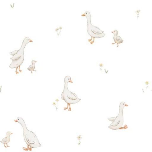 PEQUEÑOS GANSOS BLANCO      ( EN 10 TEJIDOS DISTINTOS ) 