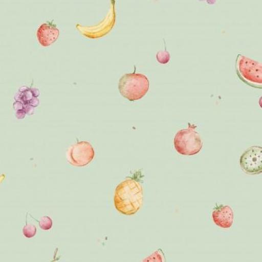 PEQUEÑAS FRUTAS DELICIOSAS VERDE         ( EN 10 TEJIDOS DISTINTOS ) 