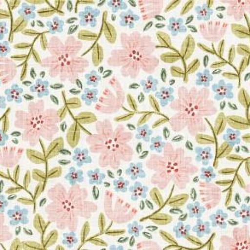 PRADO DE FLORES ROSAS Y VERDE       ( EN 10 TEJIDOS DISTINTOS )  [0]