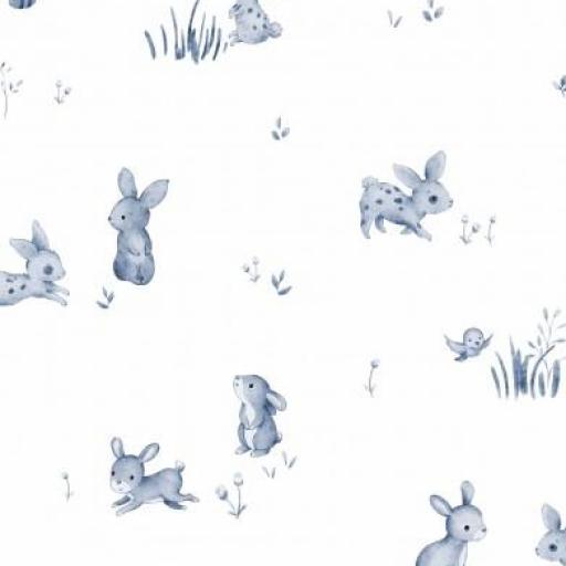 PEQUEÑOS CONEJITOS AZUL EMPOLVADO     ( EN 10 TEJIDOS DISTINTOS )  [0]