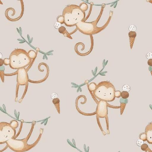 MONOS CON HELADO TAUPÉ      ( EN 10 TEJIDOS DISTINTOS )