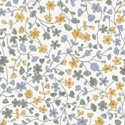 FLORES DE VERANO AZUL Y AMARILLO       ( EN 10 TEJIDOS DISTINTOS ) 