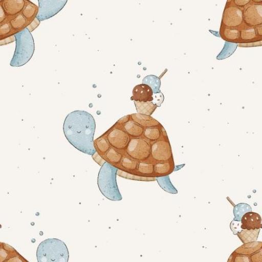 TORTUGAS CON HELADO AZUL    ( EN 10 TEJIDOS DISTINTOS )  [0]