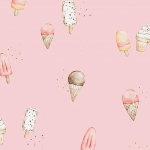 HELADOS EN ROSA     (  en 10 tejidos distintos ) 