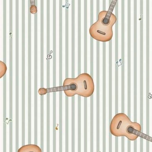 GUITARRAS RAYAS VERDE     (  en 10 tejidos distintos ) 