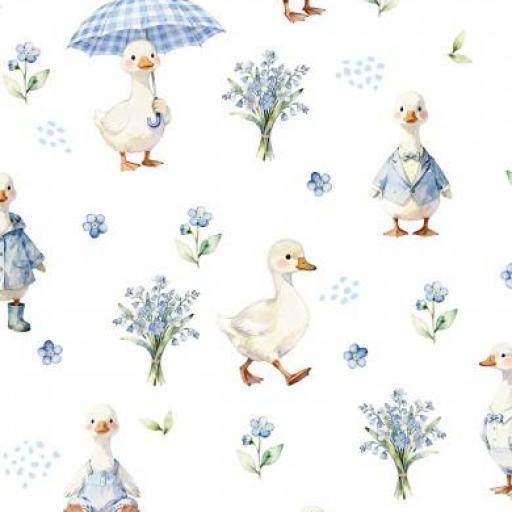 PATOS CON PARAGUAS ( EN 10 TEJIDOS DISTINTOS )