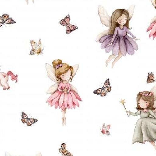 HADAS MARIPOSAS Y UNICORNIOS BLANCO    ( EN 10 TEJIDOS DISTINTOS ) [0]