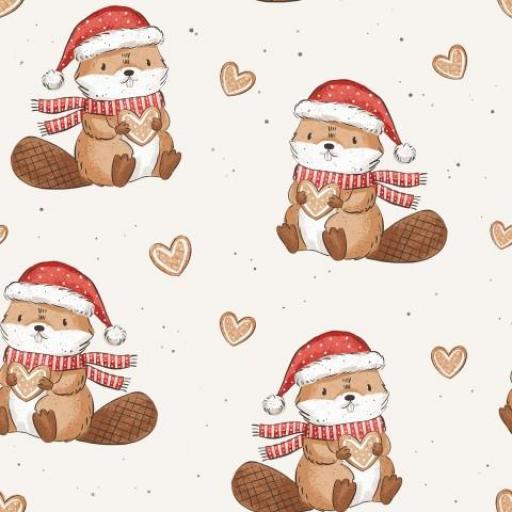 CASTOR DE NAVIDAD BEIG CLARO ( EN 10 TEJIDOS DISTINTOS ) [0]