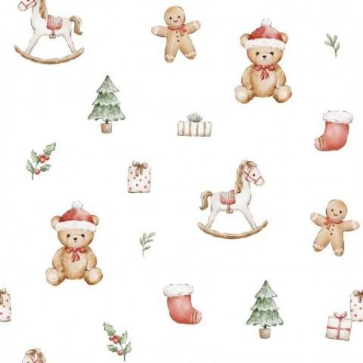 OSITO NAVIDAD PEQUEÑO BLANCO     ( EN 10 TEJIDOS DISTINTOS ) [0]