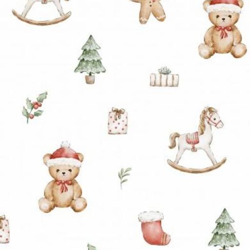 OSITO NAVIDAD MEDIANO BLANCO      ( EN 10 TEJIDOS DISTINTOS ) [0]