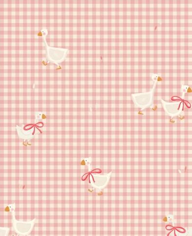 PEQUEÑOS PATOS VICHY ROSADO ( EN 10 TEJIDOS DISTINTOS )