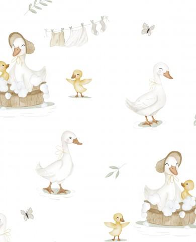 GANSOS EN LA ALDEA ( EN 10 TEJIDOS DISTINTOS )