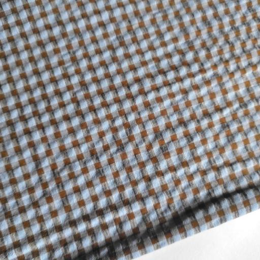 VICHY SEERSUCKER BICOLOR 06 Cm AZUL/MARRÓN  [0]