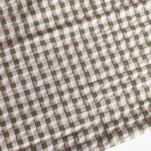 VICHY SEERSUCKER BICOLOR 06 Cm ROSA/VERDE VIEJO [0]