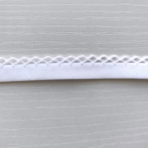 CINTA AL BIES CON PUNTILLA 12 mm BLANCO